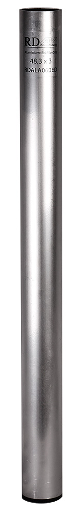 RDAV Aluminium poot voor 48,3 x 3 mm met dop 60 cm