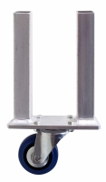 RDAV Aluminium dubbele poot 40 x 3 mm met wiel (67 cm netto)